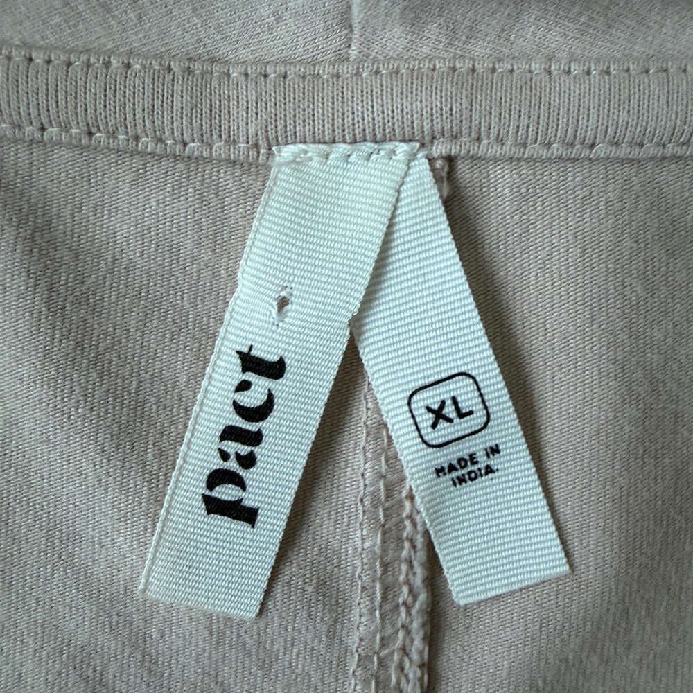 Pact Cream Airplane Wrap Organic Cotton Open Cardigan XL - Picture 6 of 7